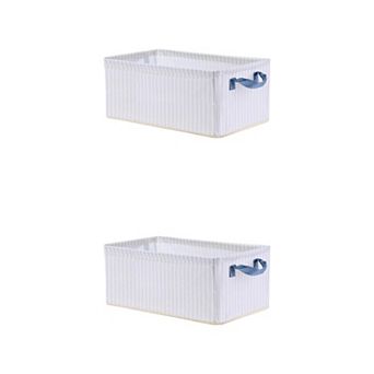 2 pc Storage Cube, Storage Bin with Handles, Sturdy Foldable Storage Basket Blanket