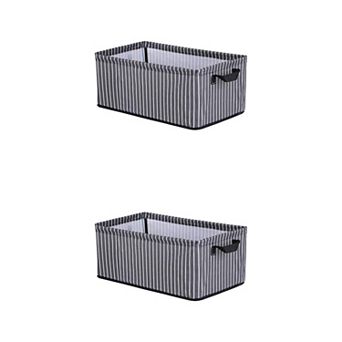2 pc Storage Cube, Storage Bin with Handles, Sturdy Foldable Storage Basket Blanket