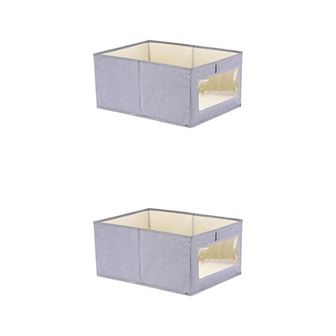 2 pc Storage Cube, Fabric Storage Bin for Shelves Closet, Storage Basket Blankets Books
