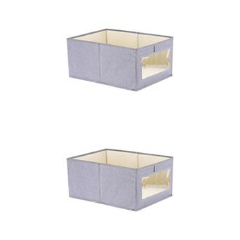 2 pc Storage Cube, Fabric Storage Bin for Shelves Closet, Storage Basket Blankets Books