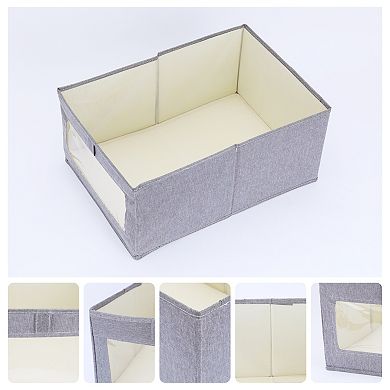 2 Pcs Storage Cube, Fabric Storage Bin for Shelves Closet, Storage Basket Blankets Books