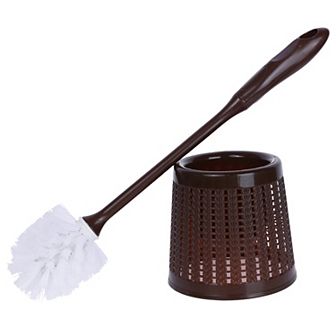 Toilet Brush Wall Mount, Long Handle, Flexible Brush Head, Brush Holder Set 1 Pack 13x42cm