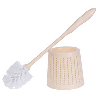 Toilet Brush Wall Mount, Long Handle, Flexible Brush Head, Brush Holder Set 1 Pack 13x42cm