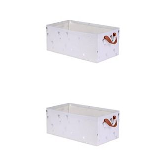 2 pc Storage Cube, Fabric Storage Bin with Handles for Shelves Closet, Storage Basket