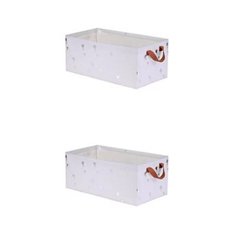 2 pc Storage Cube, Fabric Storage Bin with Handles for Shelves Closet, Storage Basket