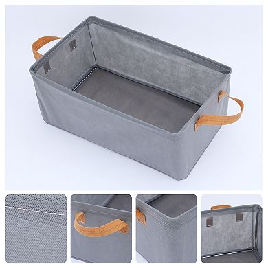 2 Pcs Storage Cube, Storage Bin with Handles for Shelves Closet, Storage Basket