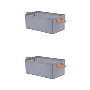 2 pc Storage Cube, Storage Bin with Handles for Shelves Closet, Storage Basket