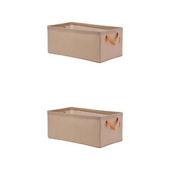 2 pc Storage Cube, Storage Bin with Handles for Shelves Closet, Storage Basket