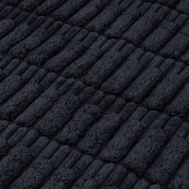 Pack of 2 Corduroy Throw Pillow Covers Soft Boho Solid Striped Cushion Cover 24 x 24 Inch