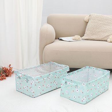 2 Pcs Storage Cube, Fabric Storage Bins with Handles for Shelves Closet, Storage Basket Not Lids
