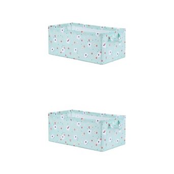 2 pc Storage Cube, Fabric Storage Bins with Handles for Shelves Closet, Storage Basket Not Lids