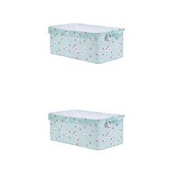 2 pc Storage Cube, Fabric Storage Bins with Handles for Shelves Closet, Storage Basket Not Lids