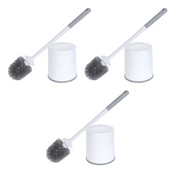Toilet Brush and Holder Set, Household Essentials, Suspendable Toilet Bowl Brush 3 Pack