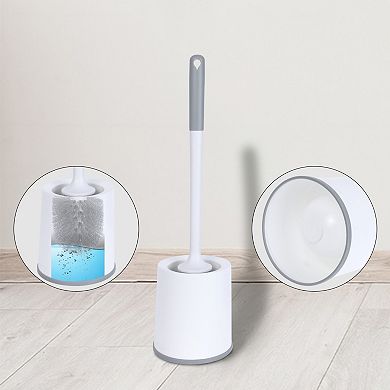 Toilet Brush and Holder Set, Household Essentials, Suspendable Toilet Bowl Brush 3 Pack