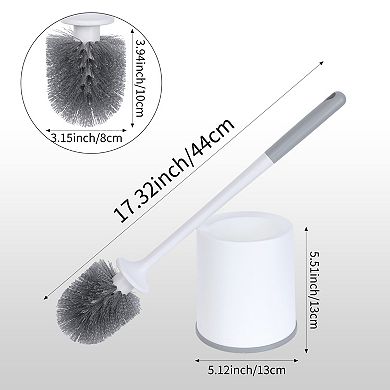 Toilet Brush and Holder Set, Household Essentials, Suspendable Toilet Bowl Brush 3 Pack