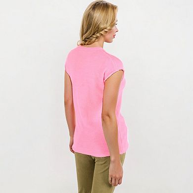 Women's Sleeveless Knit Top With Seam Front Detail