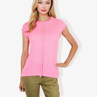 Women's Sleeveless Knit Top With Seam Front Detail