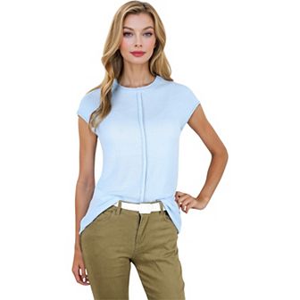 Women's Sleeveless Knit Top With Seam Front Detail
