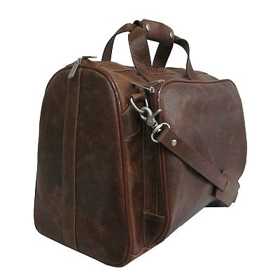 AmeriLeather 18-in. Leather Weekender Duffel Softside Carry-On