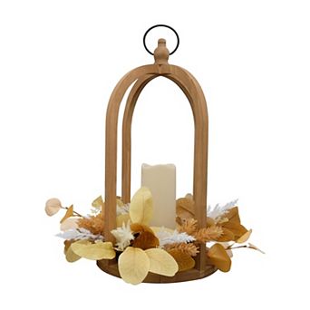 Celebrate Together™ Fall Wood Lantern with Botanicals Decor
