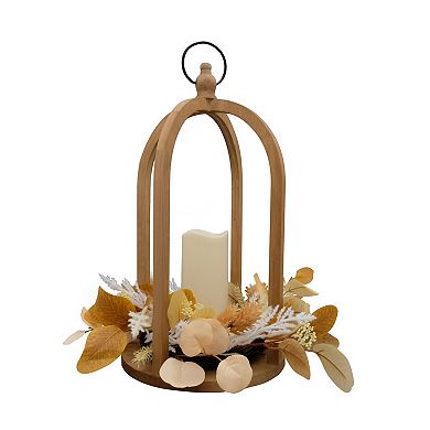 Celebrate Together™ Fall Wood Lantern with Botanicals Decor