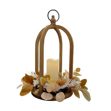 Celebrate Together™ Fall Wood Lantern with Botanicals Decor