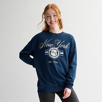 Juniors' New York Varsity Division Graphic Fleece Pullover