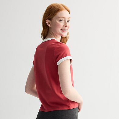 Juniors' California State Football Graphic Ringer Tee