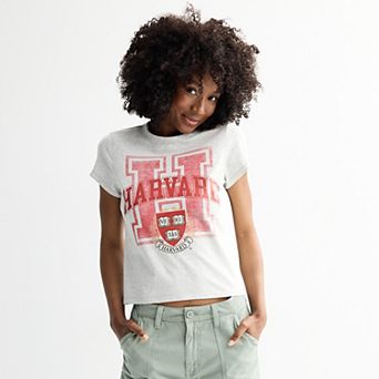 Juniors' Harvard Graphic Baby Tee