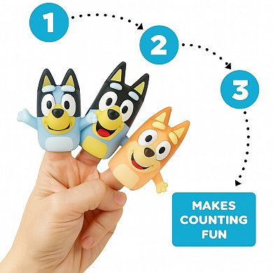 Bluey 4-pc. Jumbo Finger Puppets Bath Toy Set