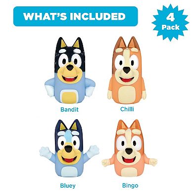 Bluey 4-pc. Jumbo Finger Puppets Bath Toy Set