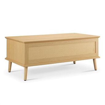 510 Design Teagan Rattan Lift-Top Coffee Table with Storage