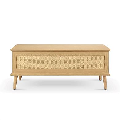 510 Design Teagan Rattan Lift-Top Coffee Table with Storage