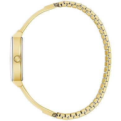 Caravelle by Bulova Women's Gold Tone Stainless Steel Crystal Accent Bangle with Expansion Band Watch - 44L226
