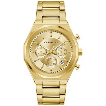 Caravelle by Bulova Men's Gold Tone Stainless Steel Chronograph Watch - 44A123