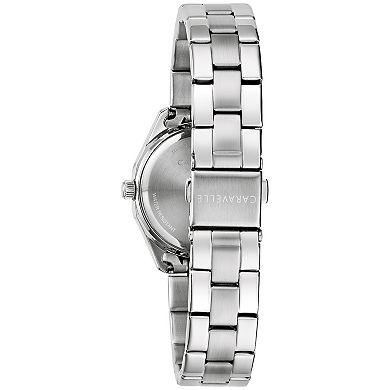 Caravelle by Bulova Women's Stainless Steel Crystal Accent Pink Dial Watch - 43M123