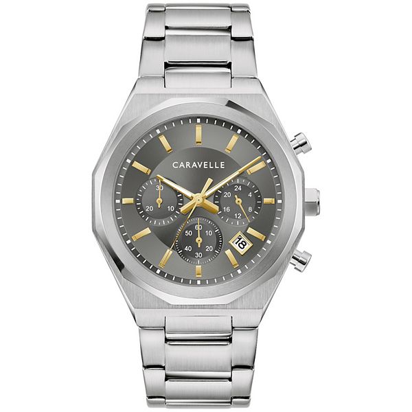 Caravelle Designed by Bulova Men's 40mm Stainless Steel Grey Dial
