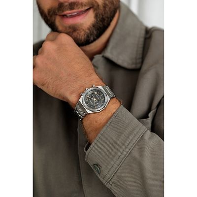 Caravelle by Bulova Men's Stainless Steel Grey Dial Chronograph