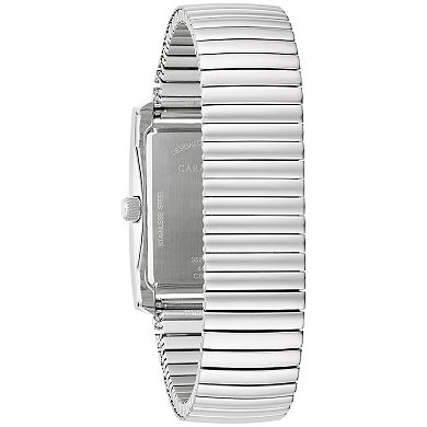 Caravelle by Bulova Men's Stainless Steel Rectangular Expansion Band Watch - 43A157