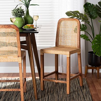 bali & pari Caspia Rattan Bar Stool