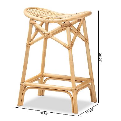 bali & pari Elgon Rattan Counter Stool
