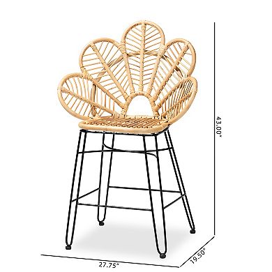 bali & pari Garan Rattan Bar Stool