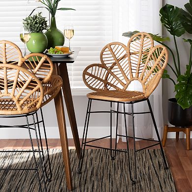 bali & pari Garan Rattan Bar Stool