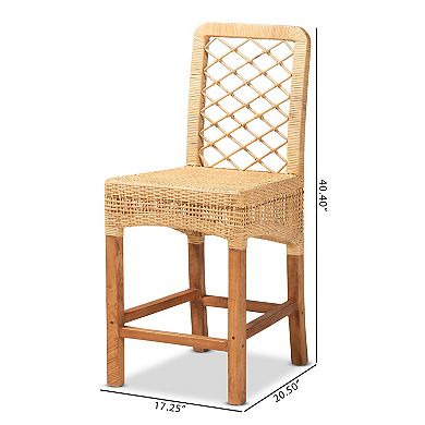 bali & pari Moscow Rattan Bar Stool