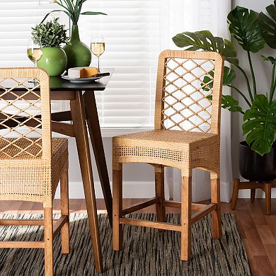 bali & pari Moscow Rattan Bar Stool