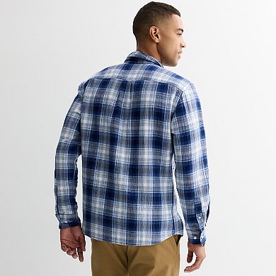 Men's Sonoma Goods For Life® Long Sleeve Double Weave Perfect Length Shirt