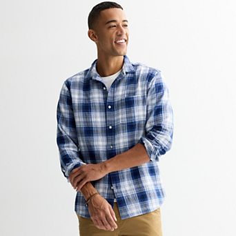 Men's Sonoma Goods For Life® Long Sleeve Double Weave Perfect Length Shirt