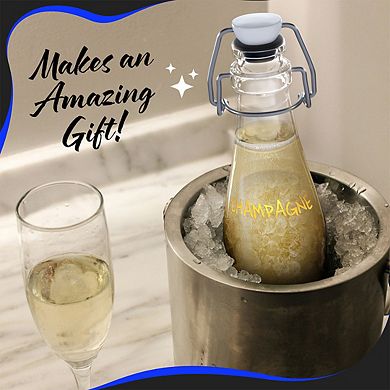 Nevlers 8.5 oz Teardrop Swing Top Glass Bottle Set (Pack of 12)