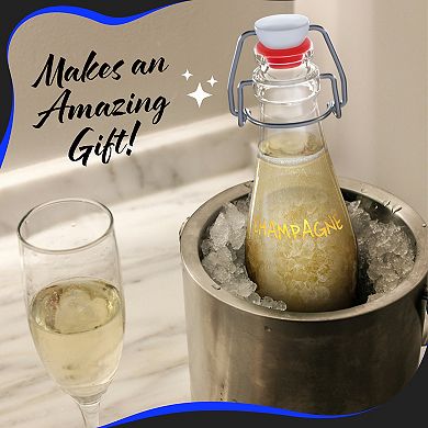 Nevlers 8.5 oz Teardrop Swing Top Glass Bottle Set (Pack of 6)