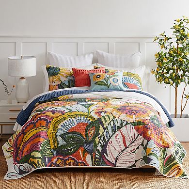 Levtex Home Grandiflora Garden Embroidered Applique Pillow